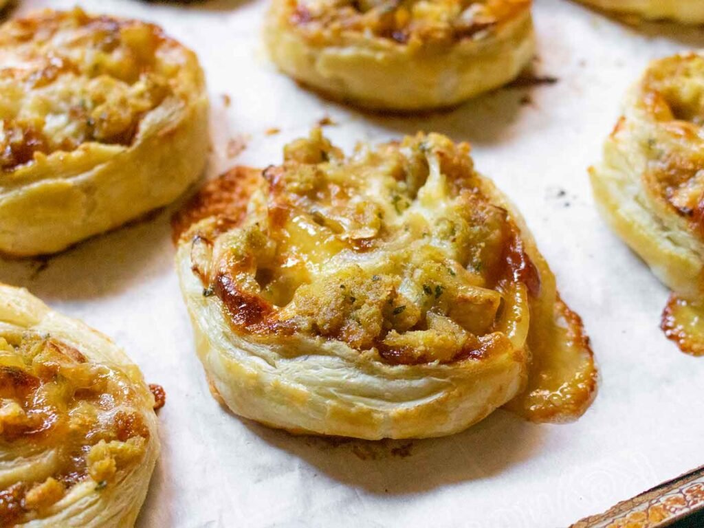 How to Make Leftover Stuffing Pinwheels – Easy & Delicious Snack Leftover Stuffing Pinwheels1